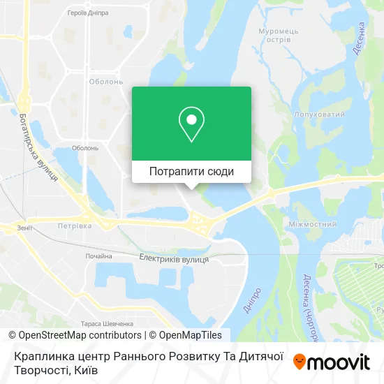 Карта Краплинка центр Раннього Розвитку Та Дитячої Творчості