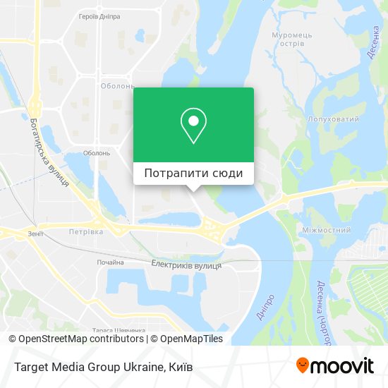 Карта Target Media Group Ukraine