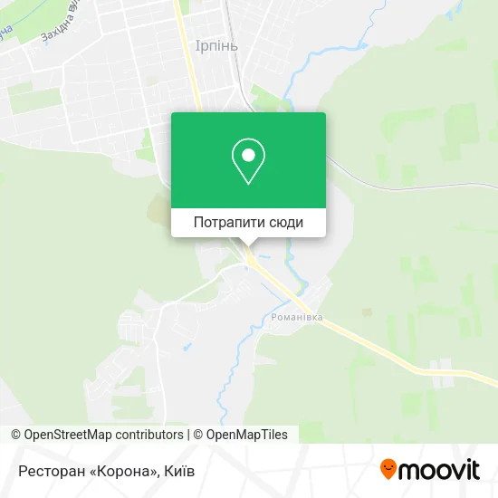 Карта Ресторан «Корона»
