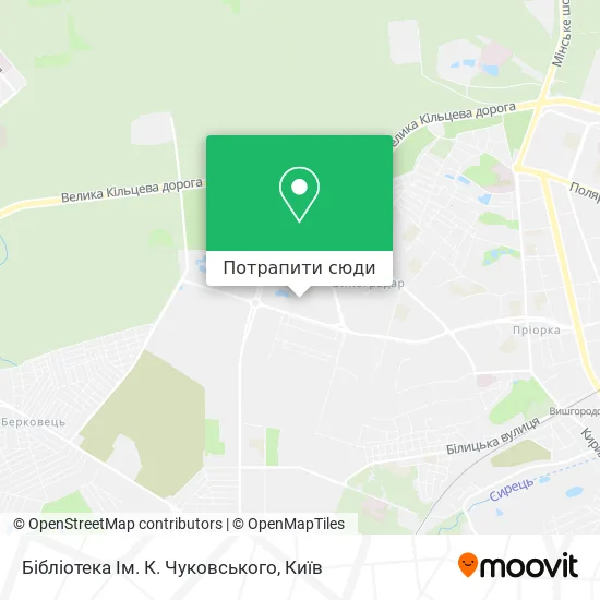 Карта Бібліотека Ім. К. Чуковського