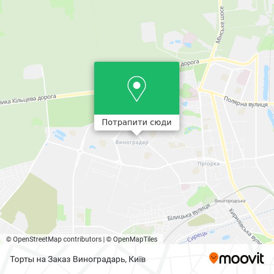 Карта Торты на Заказ Виноградарь