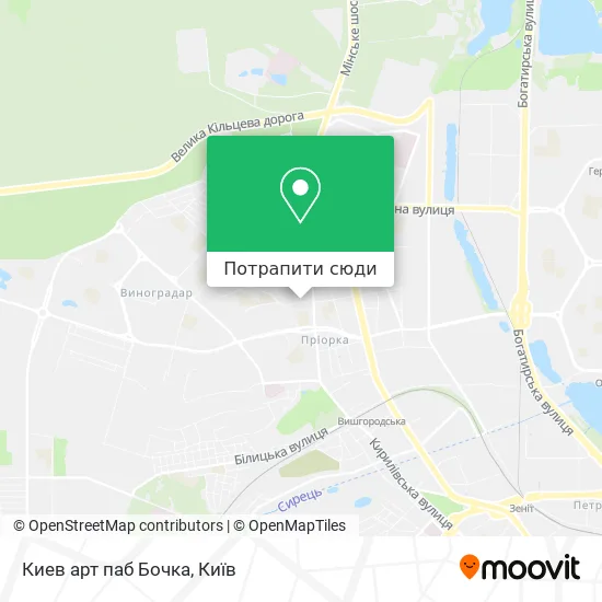 Карта Киев арт паб Бочка