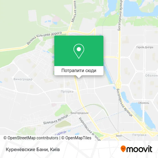 Карта Куренёвские Бани