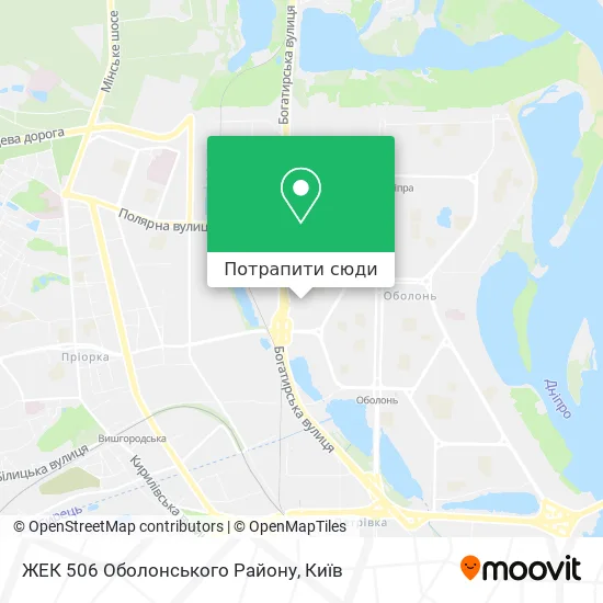 Карта ЖЕК 506 Оболонського Району