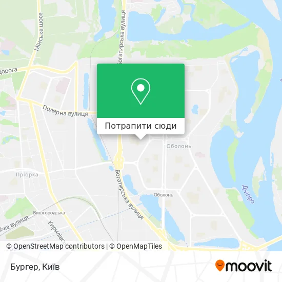 Карта Бургер