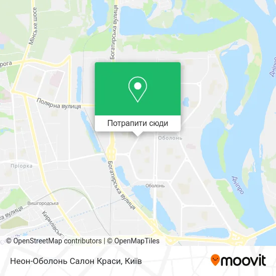 Карта Неон-Оболонь Салон Краси
