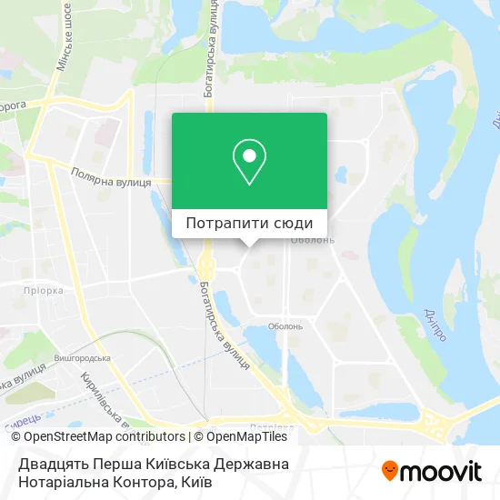 Карта Двадцять Перша Київська Державна Нотаріальна Контора