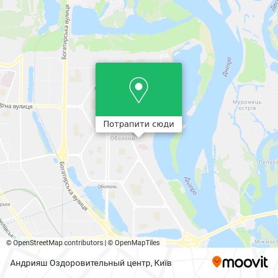 Карта Андрияш Оздоровительный центр