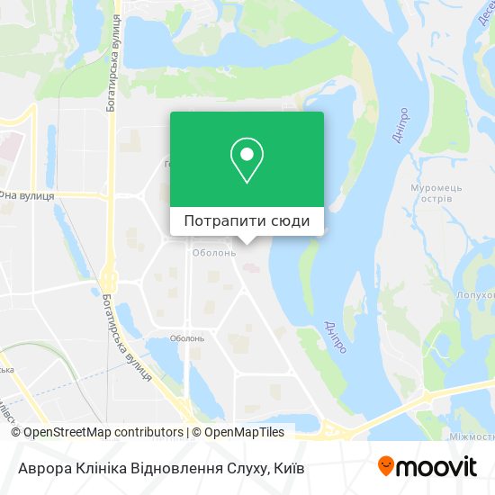 Карта Аврора Клініка Відновлення Слуху