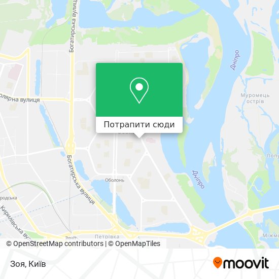 Карта Зоя