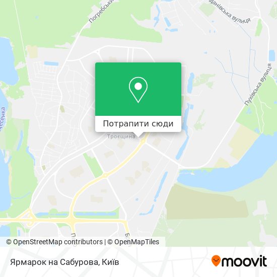 Карта Ярмарок на Сабурова