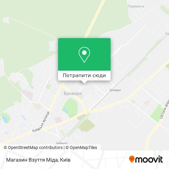 Карта Магазин Взуття Міда