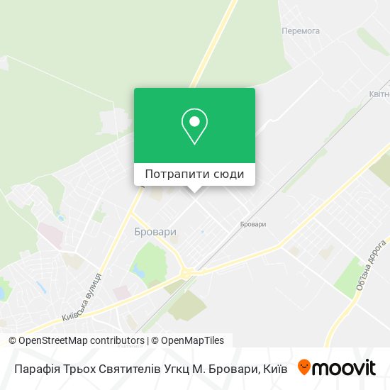 Карта Парафія Трьох Святителів Угкц М. Бровари