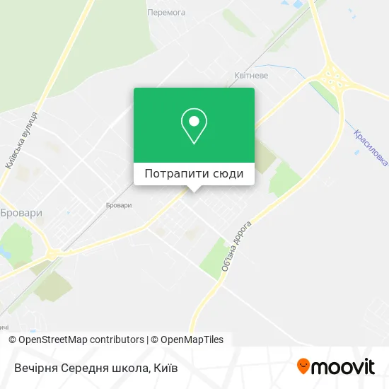 Карта Вечірня Середня школа