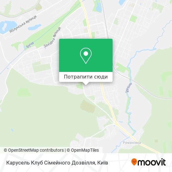 Карта Карусель Клуб Сімейного Дозвілля