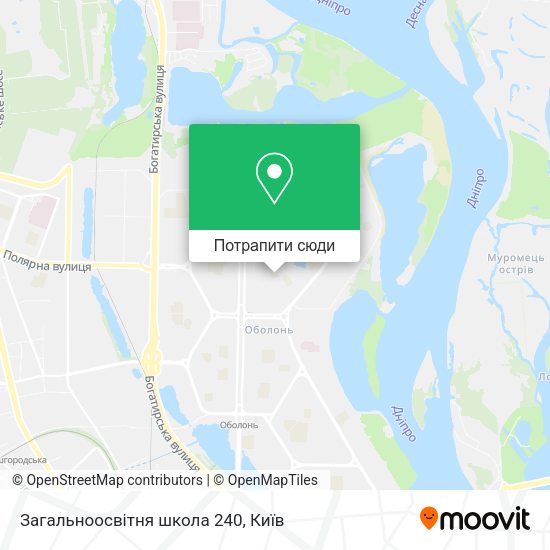 Карта Загальноосвітня школа 240