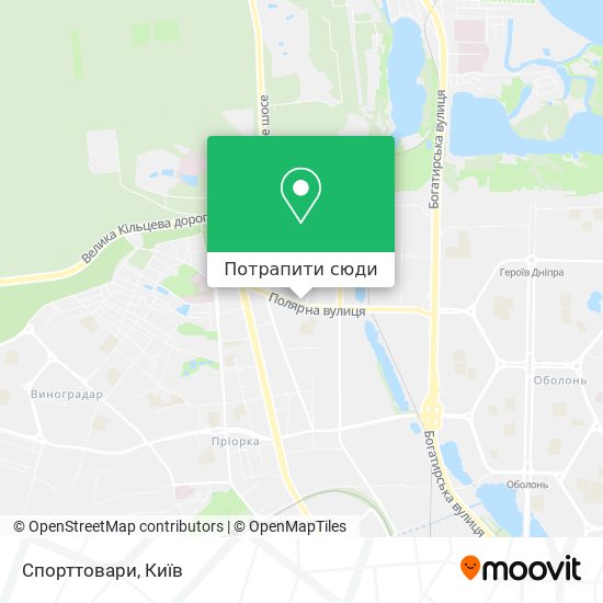 Карта Спорттовари
