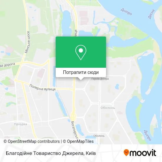 Карта Благодійне Товариство Джерела
