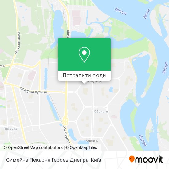 Карта Симейна Пекарня Героев Днепра