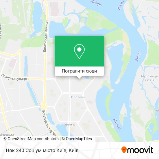 Карта Нвк 240 Соціум місто Київ