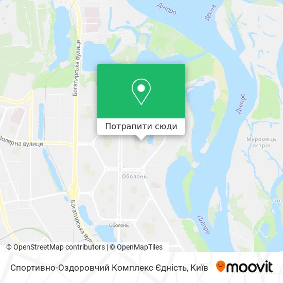 Карта Спортивно-Оздоровчий Комплекс Єдність