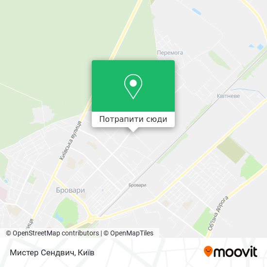 Карта Мистер Сендвич