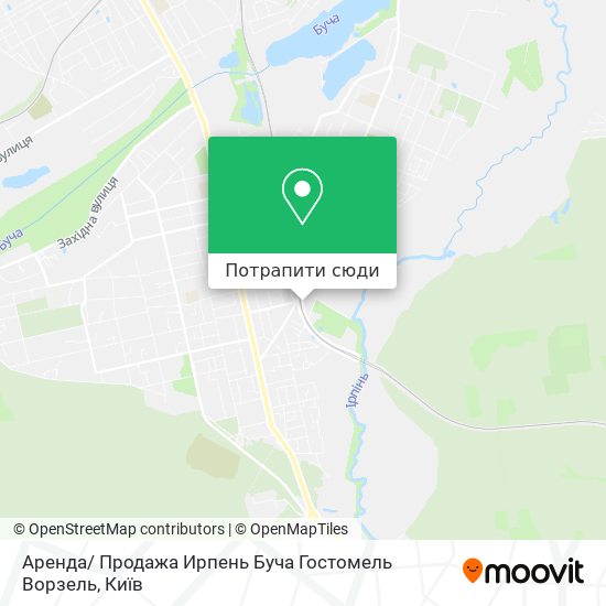 Карта Аренда/ Продажа Ирпень Буча Гостомель Ворзель