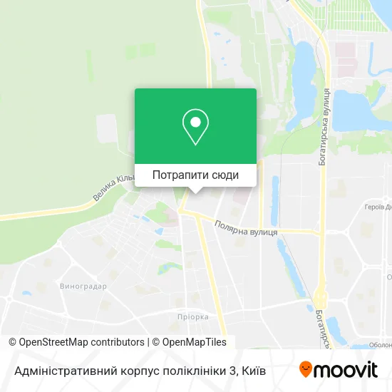 Карта Адміністративний корпус поліклініки 3