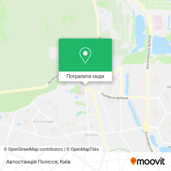 Карта Автостанція Полісся
