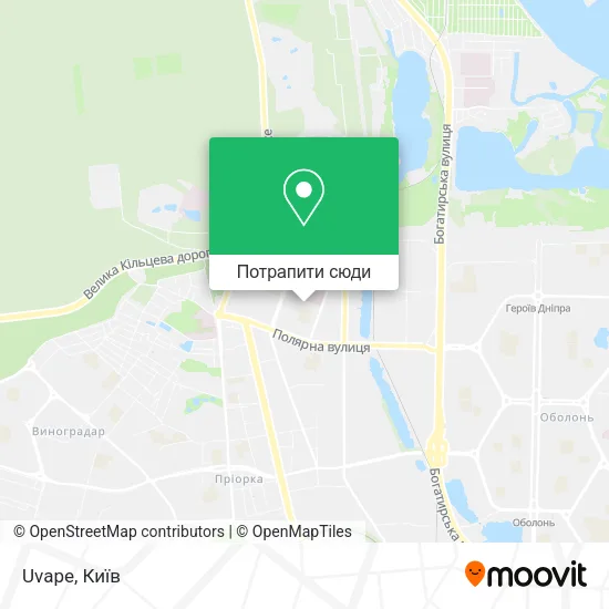 Карта Uvape