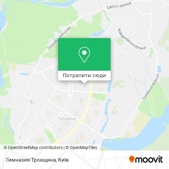 Карта Гимназия Троещина