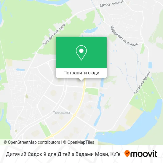 Карта Дитячий Садок 9 для Дітей з Вадами Мови