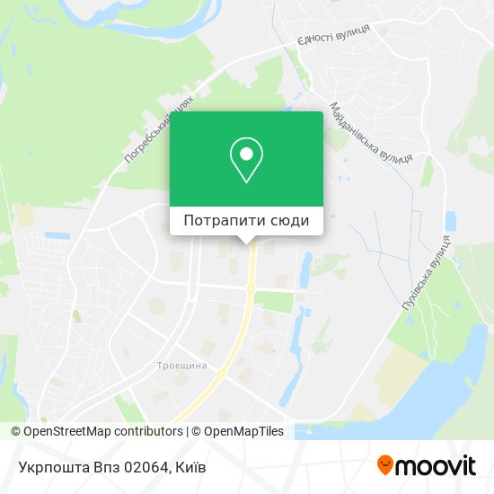 Карта Укрпошта Впз 02064
