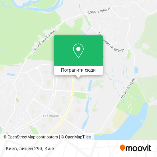 Карта Киев, лицей 293