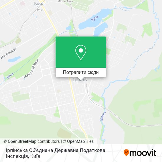 Карта Ірпінська Об'єднана Державна Податкова Інспекція