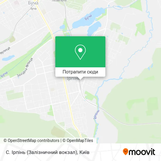 Карта С. Ірпінь (Залізничний вокзал)