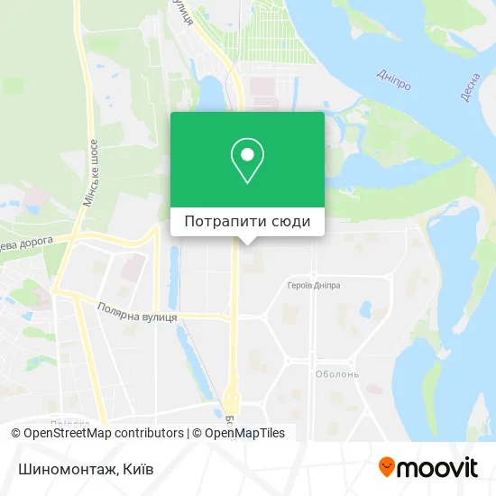 Карта Шиномонтаж