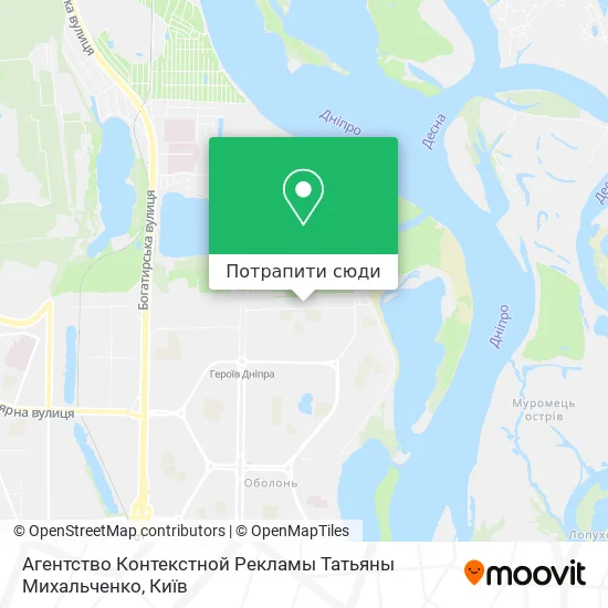 Карта Агентство Контекстной Рекламы Татьяны Михальченко