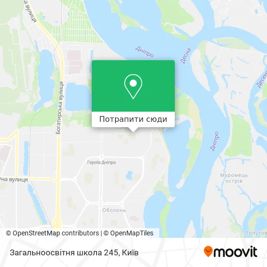 Карта Загальноосвітня школа 245