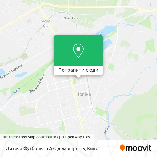 Карта Дитяча Футбольна Академія Ірпінь