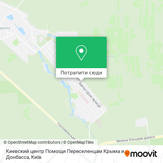 Карта Киевский центр Помощи Переселенцам Крыма и Донбасса