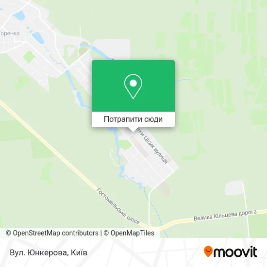 Карта Вул. Юнкерова