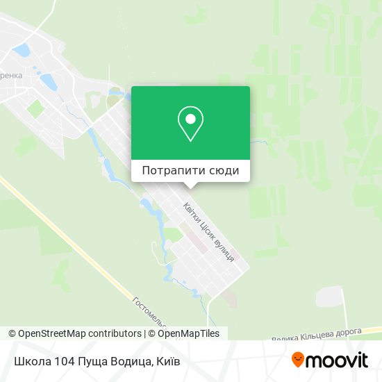 Карта Школа 104 Пуща Водица