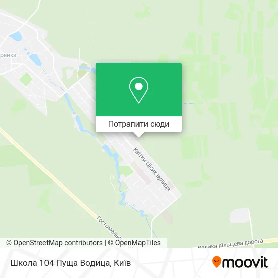 Карта Школа 104 Пуща Водица