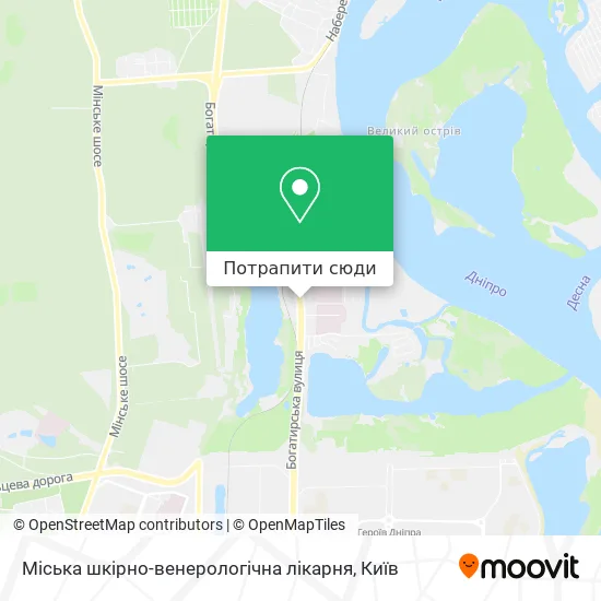 Карта Міська шкірно-венерологічна лікарня