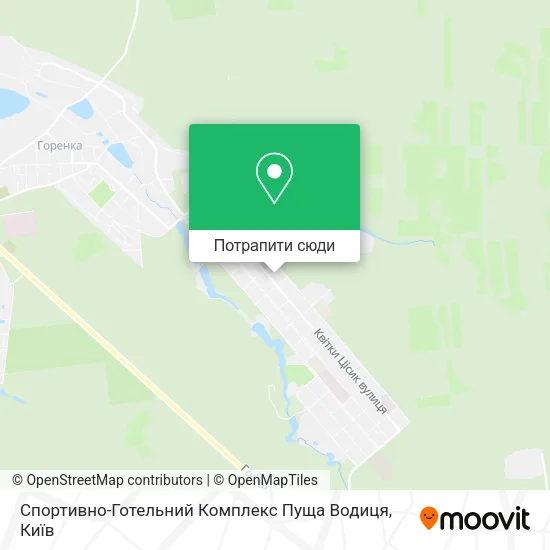 Карта Спортивно-Готельний Комплекс Пуща Водиця