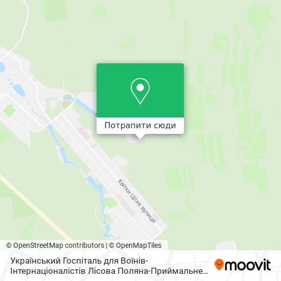 Карта Український Госпіталь для Воїнів-Інтернаціоналістів Лісова Поляна-Приймальне Відділення