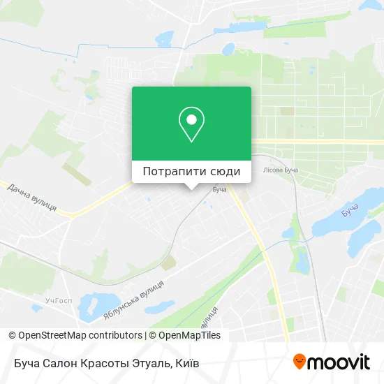 Карта Буча Салон Красоты Этуаль