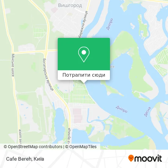 Карта Cafe Bereh