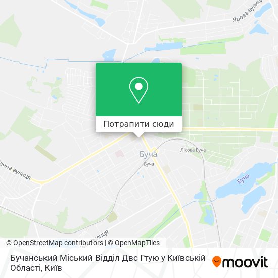 Карта Бучанський Міський Відділ Двс Гтую у Київській Області